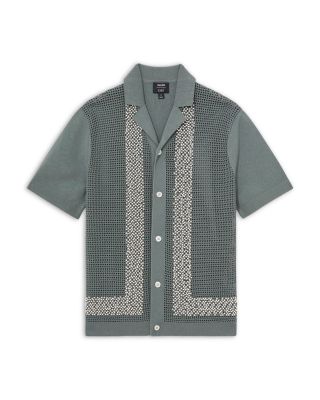 CHE ACCRA Textured Beaded Cuban Shirt