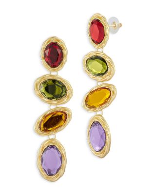Multicolor Crystal Statement Earrings - Exclusive