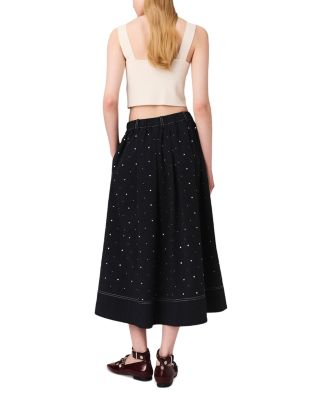 Studded Cropped Shirt & Skirt 