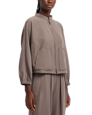 Techno Cady Jacket with Elastic Drawstring Hem