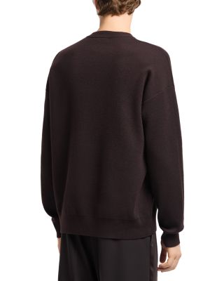 Regular Fit Embroidered Wool Sweater