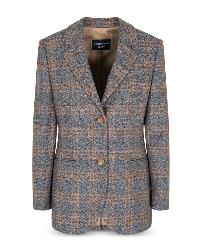 Icon Checkered Wool Blazer