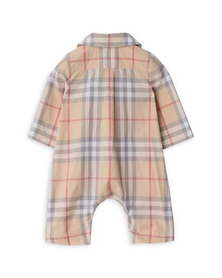 Unisex Check Cotton Jumpsuit - Baby