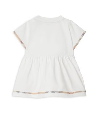 Girls' Check Trim Cotton Dress with Bloomers - Baby