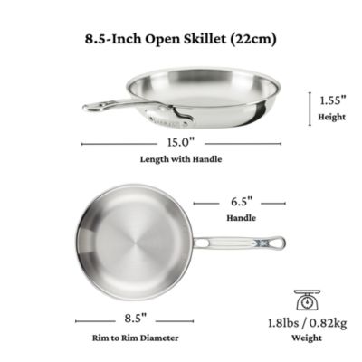 ProBond Luxe 8.5&amp;quot; Professional Clad Stainless Steel Skillet