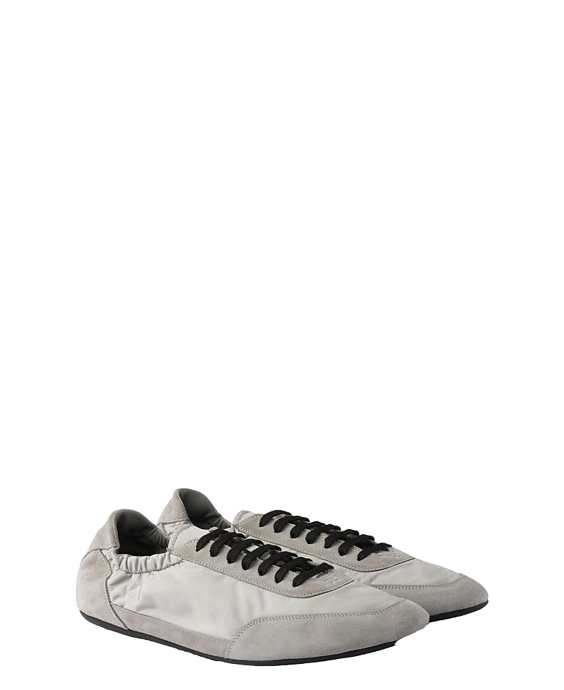 Prada Men's Collapse Re-Nylon and Suede Elasticized Sneakers