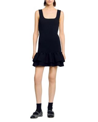 Ruffled Short Knit Dress