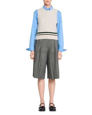 Wool Cashmere Cable Knit Vest
