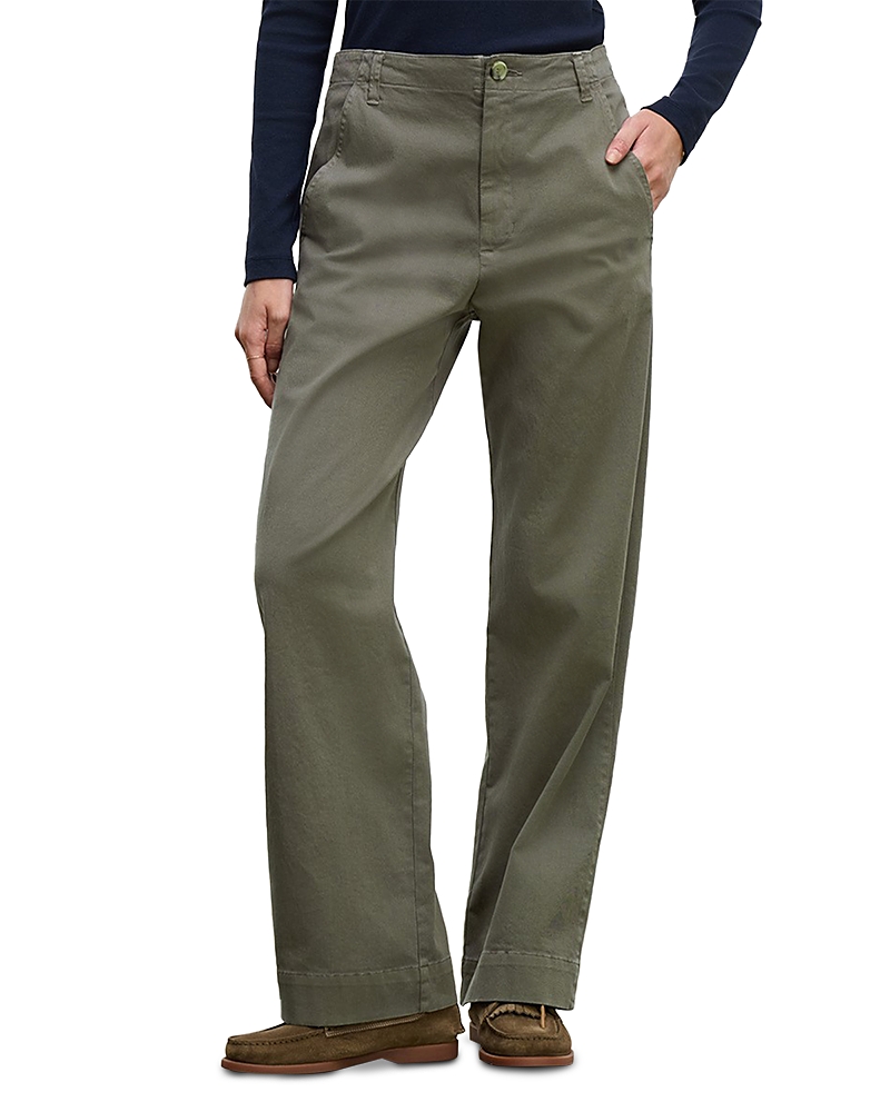 Velvet By Graham & Spencer Wide Leg Chino Pants In Green