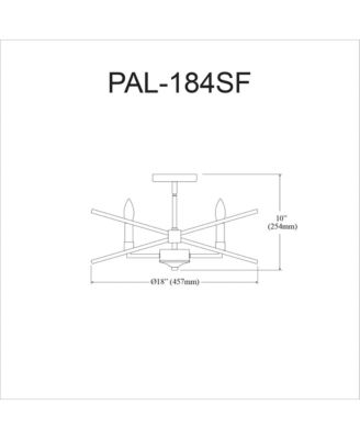 Paloma 4 Light Semi Flush Mount