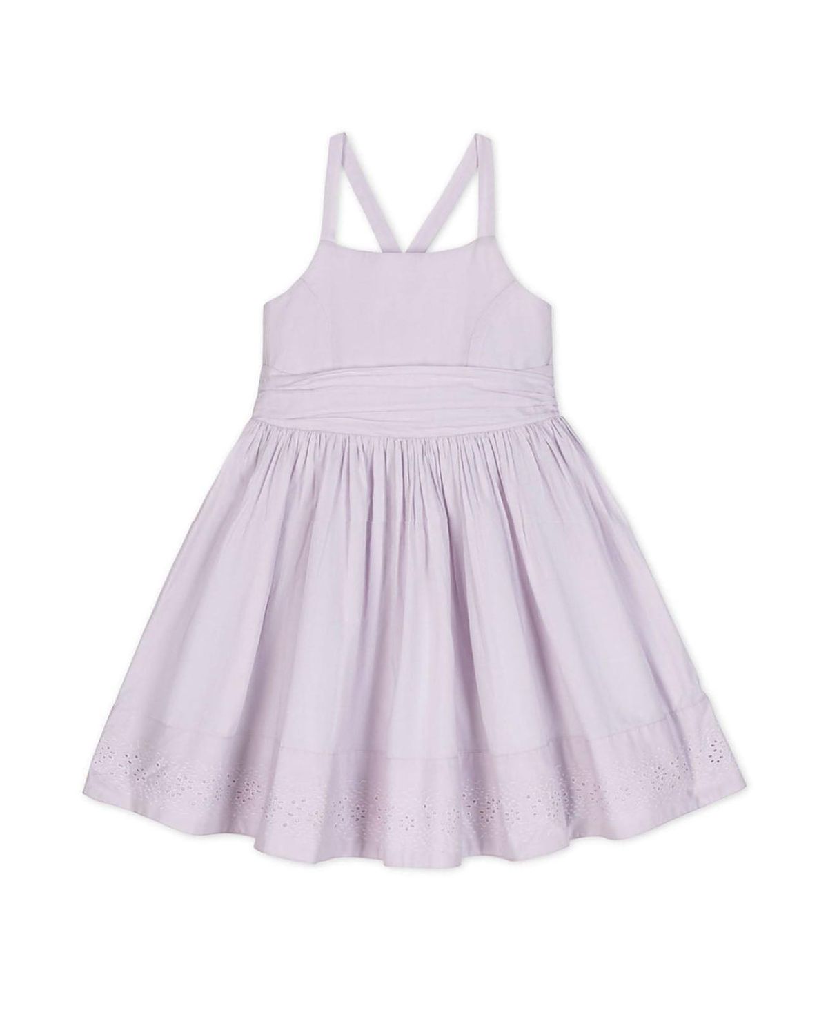 Hope & Henry Girls' Heirloom Organic Sleeveless Special Occasion Sundress with Bow Back Detail and Embroidery - Little Kid, Big Kid