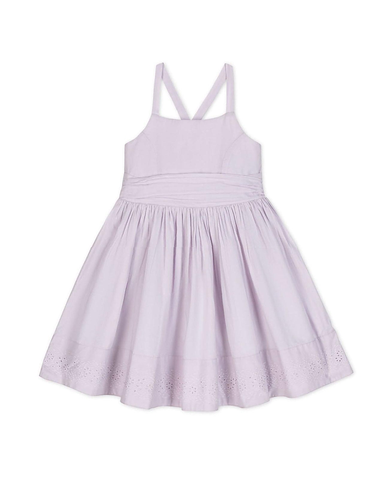 Hope & Henry Girls' Heirloom Organic Sleeveless Special Occasion Sundress with Bow Back Detail and Embroidery - Little Kid, Big Kid