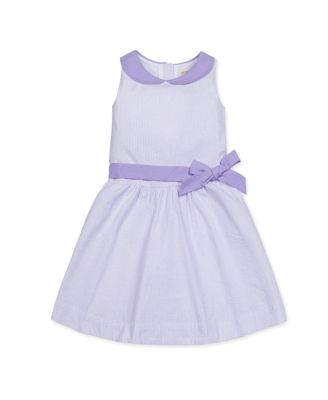Hope & Henry - Girls' Peter Pan Collar Seersucker Dress - Little Kid