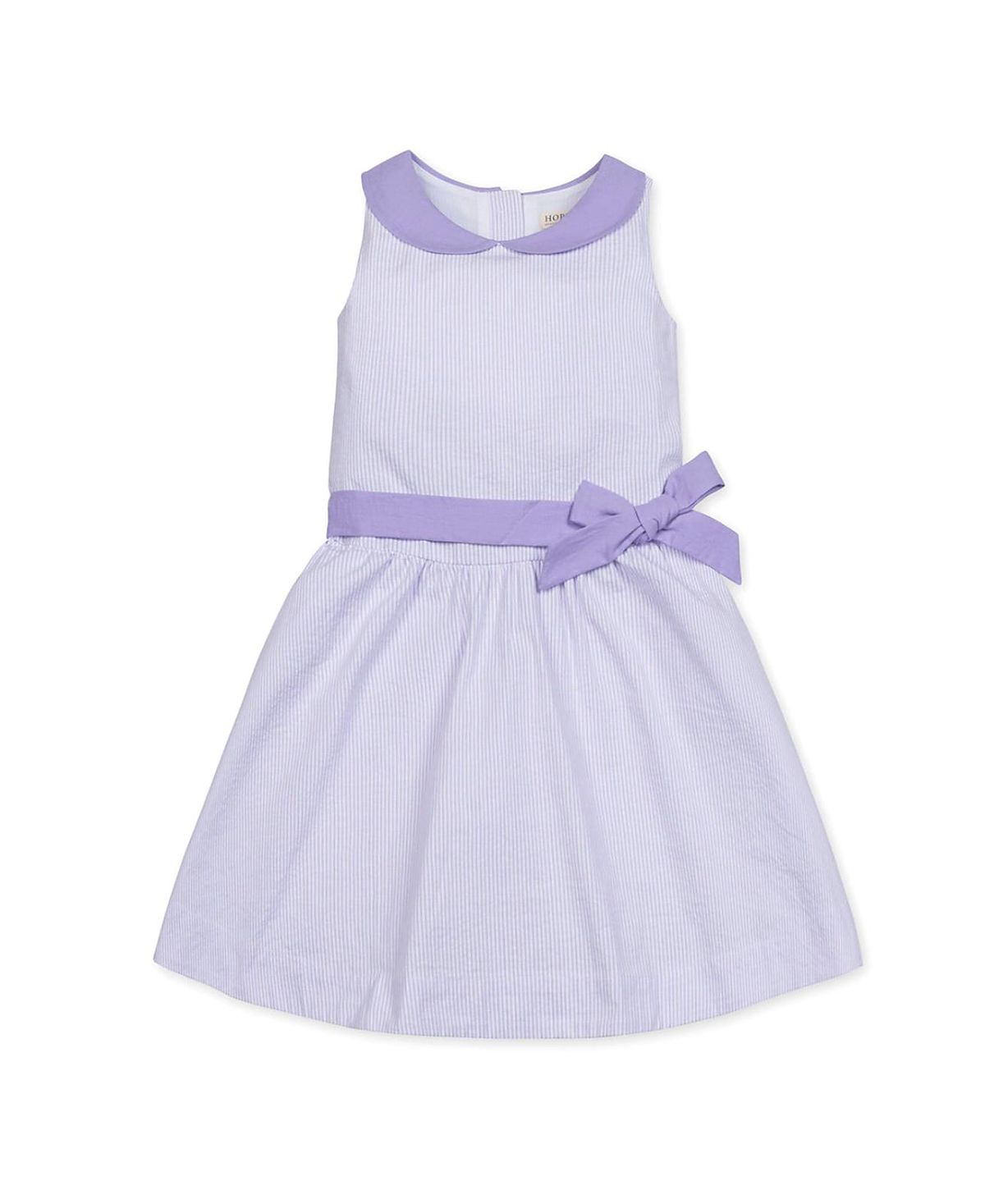 Hope & Henry Girls' Peter Pan Collar Seersucker Dress - Baby, Little Kid, Big Kid