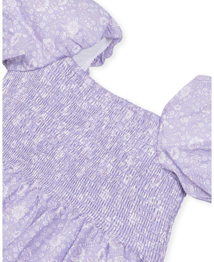 Girls' Short Bubble Sleeve Smocked Dress - Baby