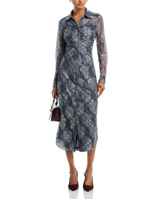 Wyatt Plaid Button Front Midi Dress