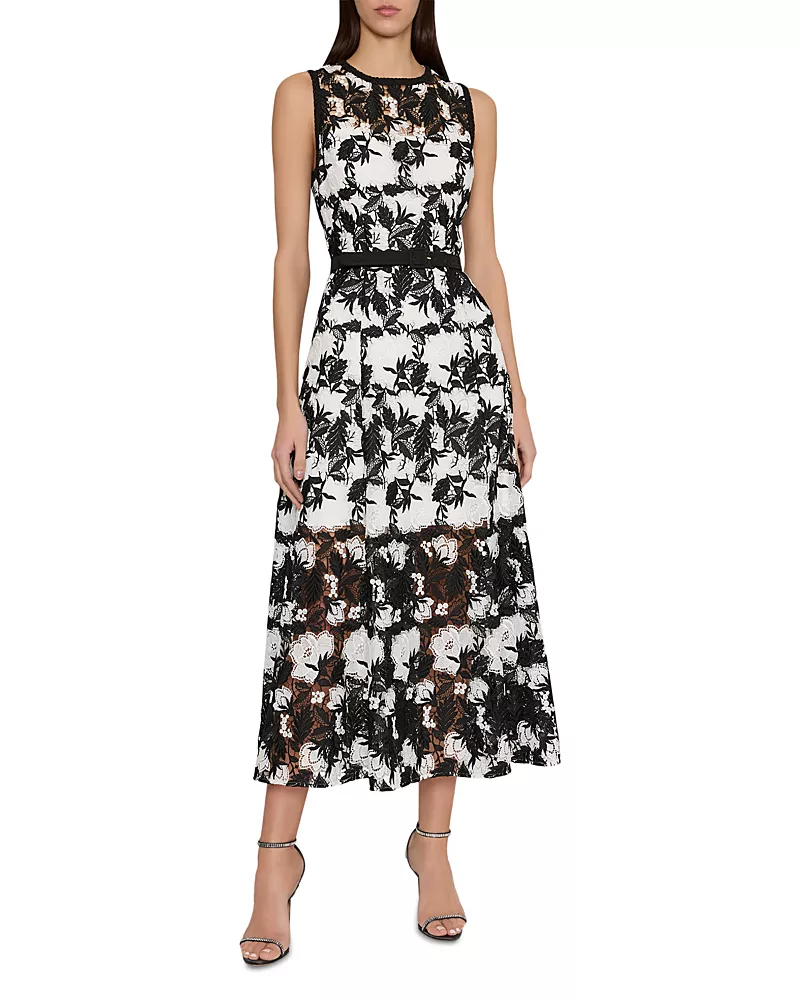 Milly Paloma Two Tone Lace Dress