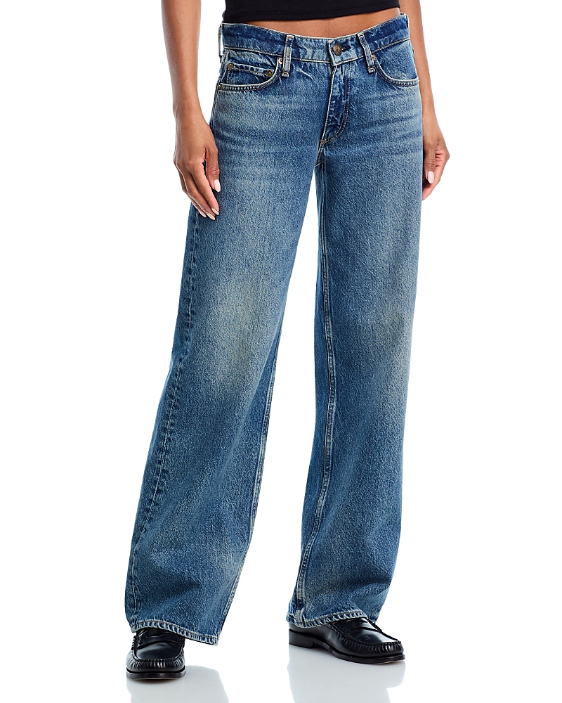 rag & bone Saige Low Rise Relaxed Straight Jeans in Echo