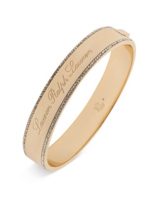 Pav&amp;eacute; Logo Script Bangle Bracelet