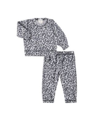 PAIGELAUREN - Unisex Hacci Loungewear Set in Leopard Print - Baby