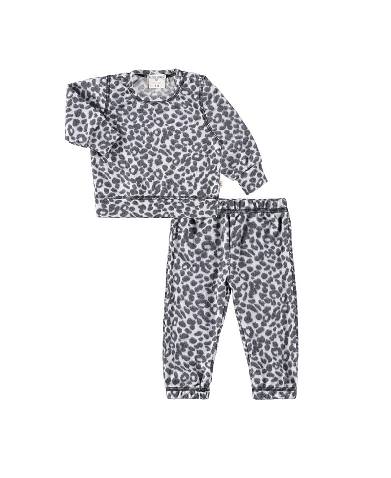 Paigelauren Paigelauren Unisex Hacci Loungewear Set in Leopard Print - Baby