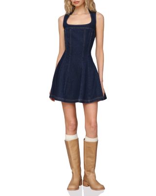 Avec Les Filles - Panelled Fit & Flare Cap Sleeve Dress