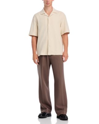 Lars Terry Cloth Camp Relaxed Fit Button Down Shirt 