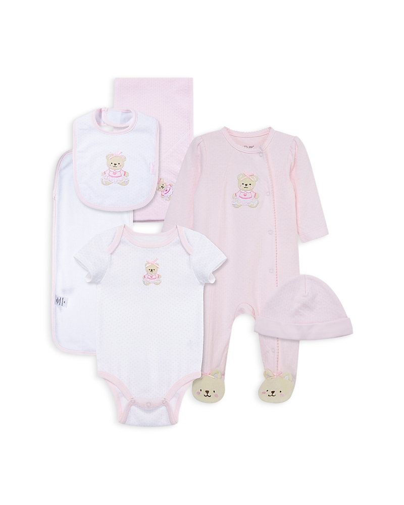 Little Me Girl's Sweet Bear Six Piece Gift Box Set - Baby In Pink