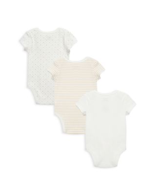 Unisex Gentle Bear Bodysuit, Pack of 3 - Baby