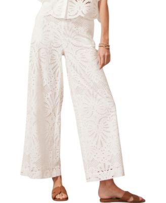  Women's Broderie Wide Trouser