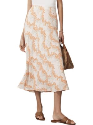  Women's Print Midi Slip Skirt