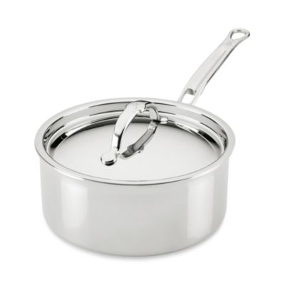 ProBond Luxe 3 Quart Professional Clad Stainless Steel Saucepan with Lid