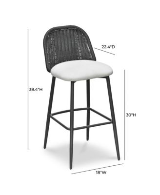  Alexa Rattan Performance Fabric Barstool