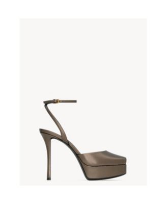 SAINT LAURENT - Women's La Scandale Platform Sandals in Smooth Leather