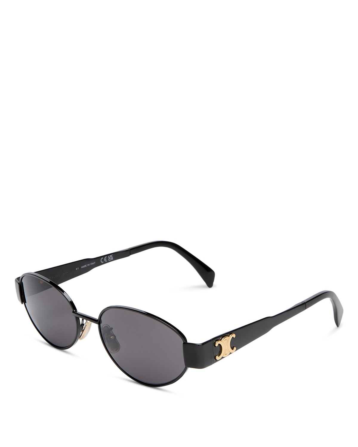 Triomphe Metal Round Sunglasses, 54mm