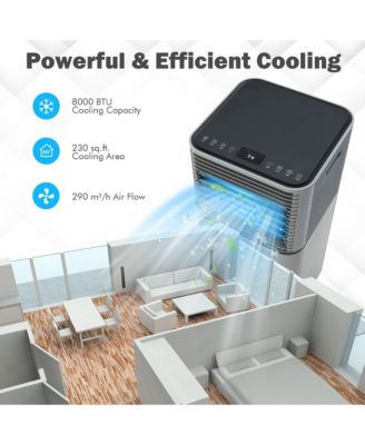  8000 BTU Portable Air Conditioner 3-in-1 Air Cooler w/Dehumidifier