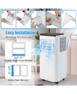  8000 BTU Portable Air Conditioner Cools up to 250 Sq.Ft with Fan & Dehumidifier 5000 BTU(8000BTU ASHRAE)