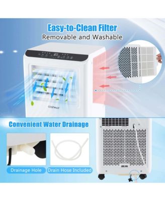  8000 BTU Portable Air Conditioner 3 -in-1 Air Cooler Dehumidifier Fan 24H Timer 5000 BTU(8000BTU ASHRAE)