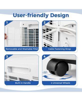 Portable Air Conditioner 8000 BTU 3 in 1 AC Unit with Fan & Dehumidifier Sleep Mode
