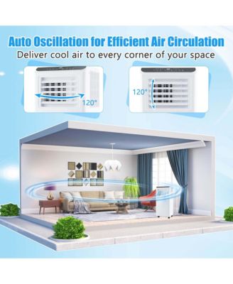  6500 BTU(10000 BTU ASHRAE) Portable Air Conditioner 3 -in-1 Air Cooler Dehumidifier Fan 24H Timer