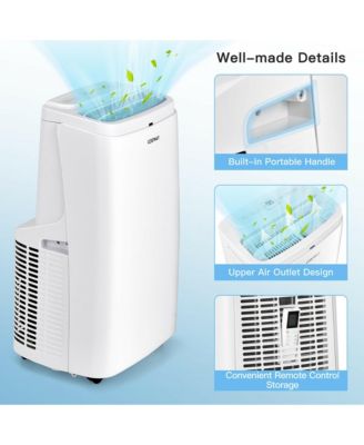  9000BTU Portable Air Conditioner 3-in-1 Air Cooler Fan Dehumidifier w/ Remote
