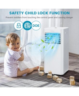  10000 BTU Portable Air Conditioner 4-in-1 AC with Cool Fan Humidifier Sleep Mode