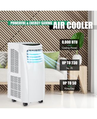  8,000BTU Portable Air Conditioner & Dehumidifier Function Remote