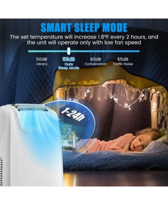  11,500 BTU Dual Hose Portable Air Conditioner 3-in-1 AC Unit with Remote Control