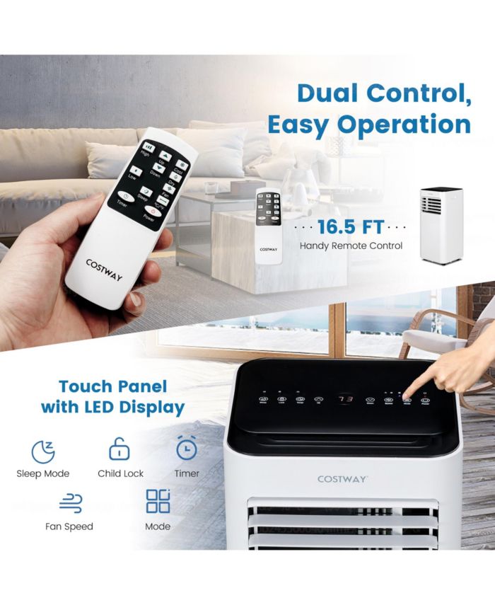 10000 BTU Portable Air Conditioner 4-in-1 AC with Cool Fan Humidifier Sleep Mode