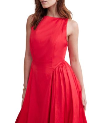  Women's Full Skirt Linen Dress