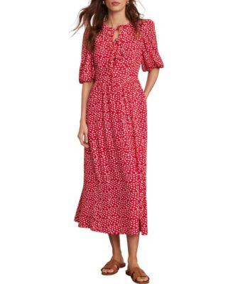 Mint Velvet - Women's Lips Print Midi Dress