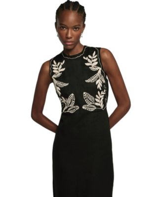  Women's Embroidered Midi Dress