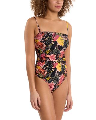 Bandeau Ruched One Piece Swimsuit