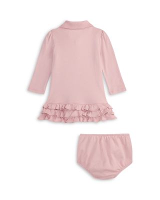Girls' Ruffled Soft Cotton Polo Dress & Bloomer - Baby